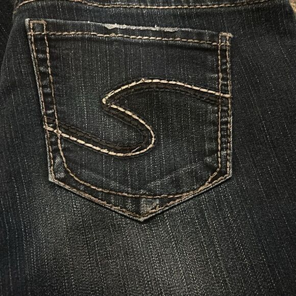 Silver Aiko Kick Flare Capri Jeans - Picture 4 of 7